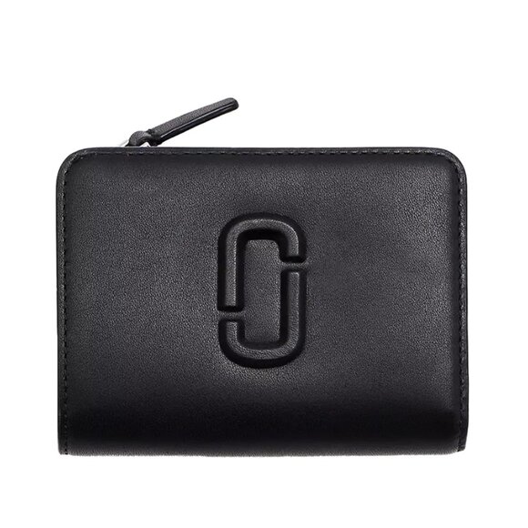 Marc Jacobs Smooth Black Leather Compact Wallet - Picture 1 of 6
